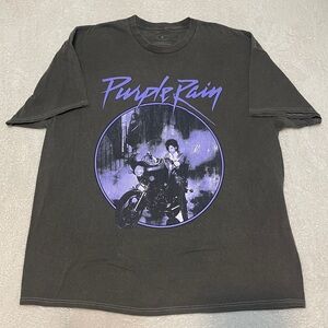Price Purple Rain Graphic Short Sleeve Men's‎ T-Shirt Stone Wash Cotton Retro L